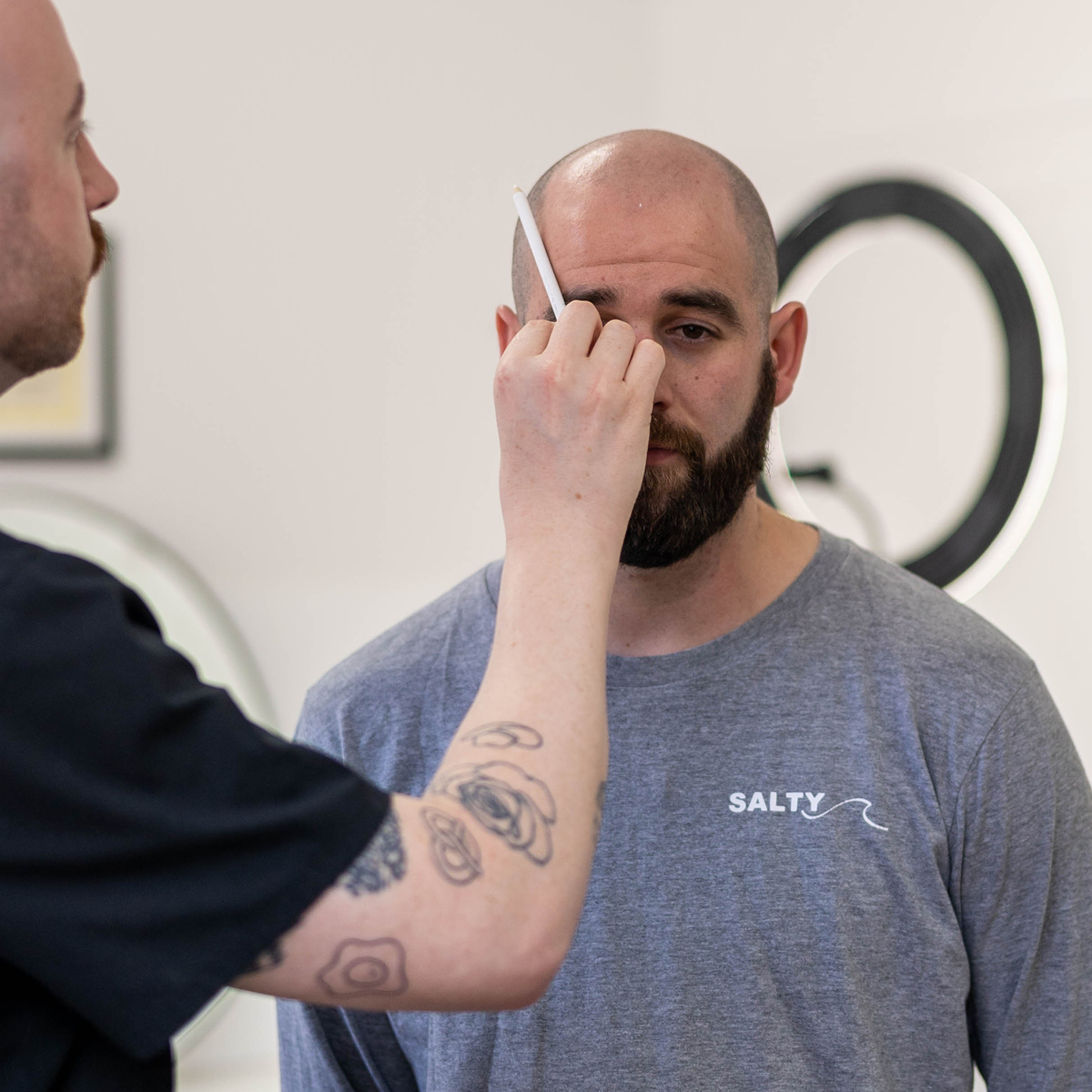 Hairline drawing for scalp micropigmentation in Melbourne | SMP HQ